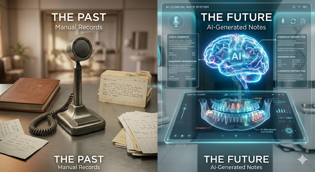 AI clinical notes compared to traditional dictation software