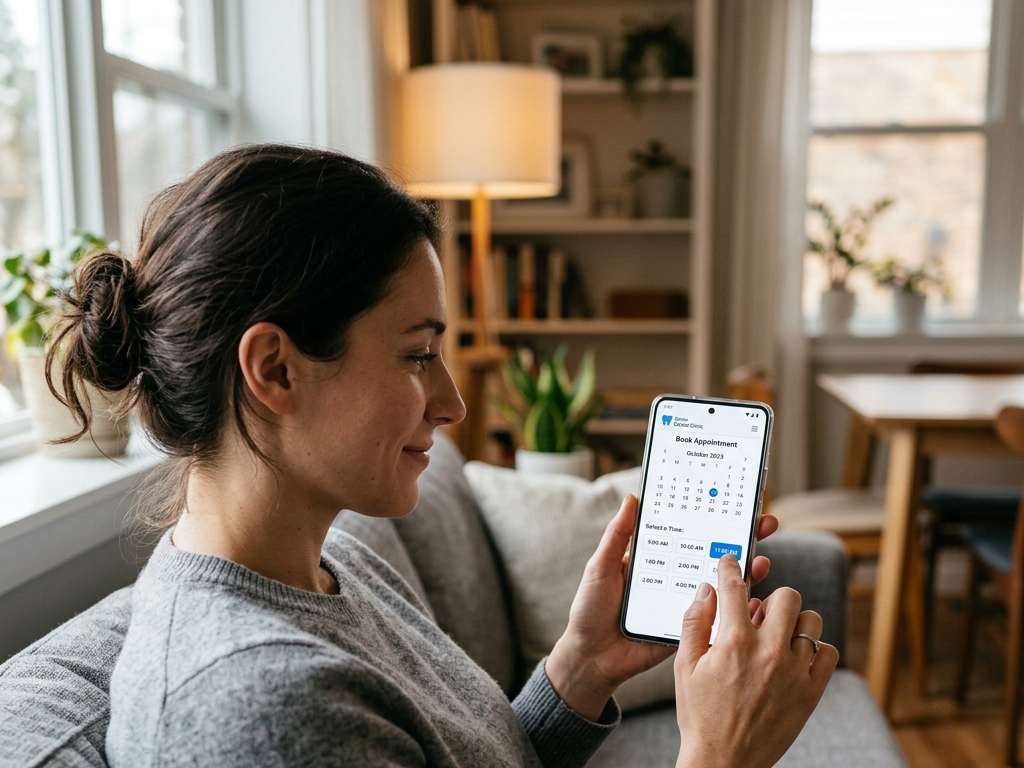 Online Appointment Booking Dashboard on Desktop and Mobile Devices