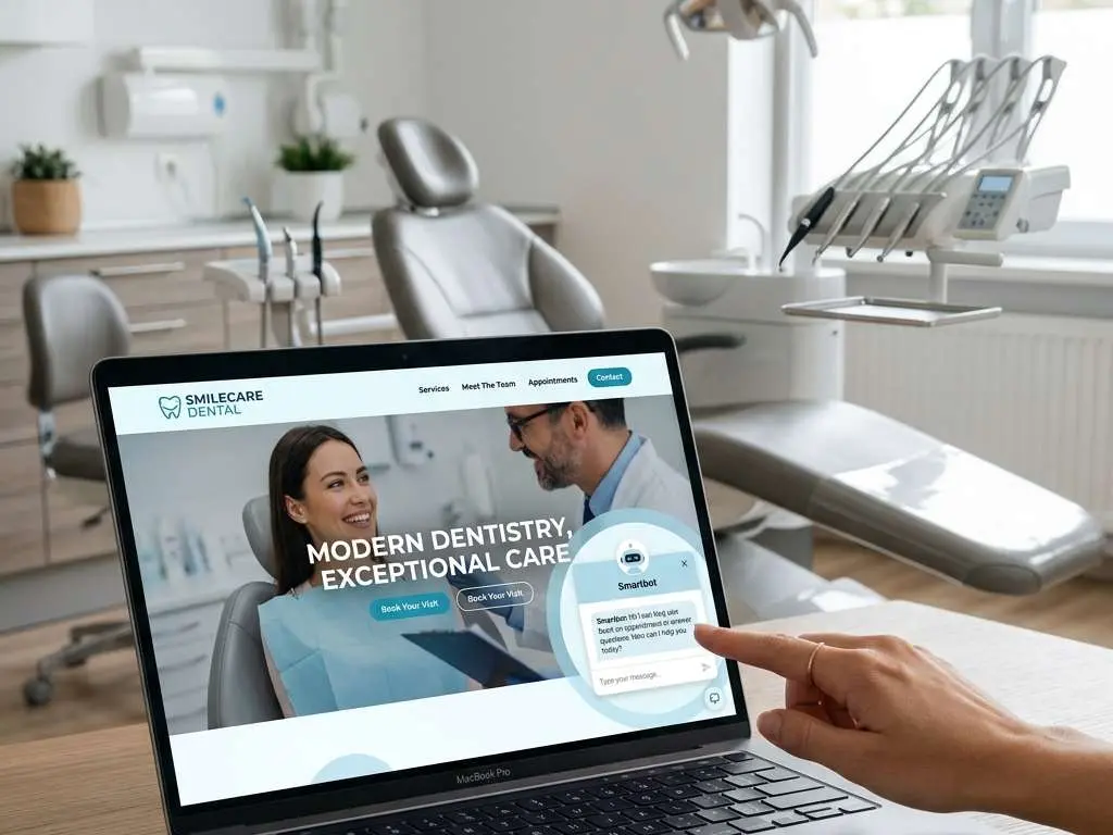 Interactive Dental AI Chatbot Widget on Website