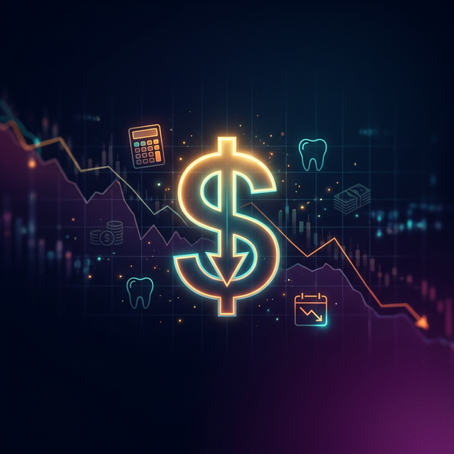 Dental practice owner reviewing financial documents during tax season — Patient Xpress